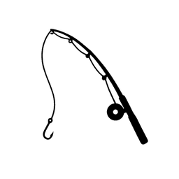 A simple black outline of a cat.